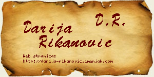 Darija Rikanović vizit kartica